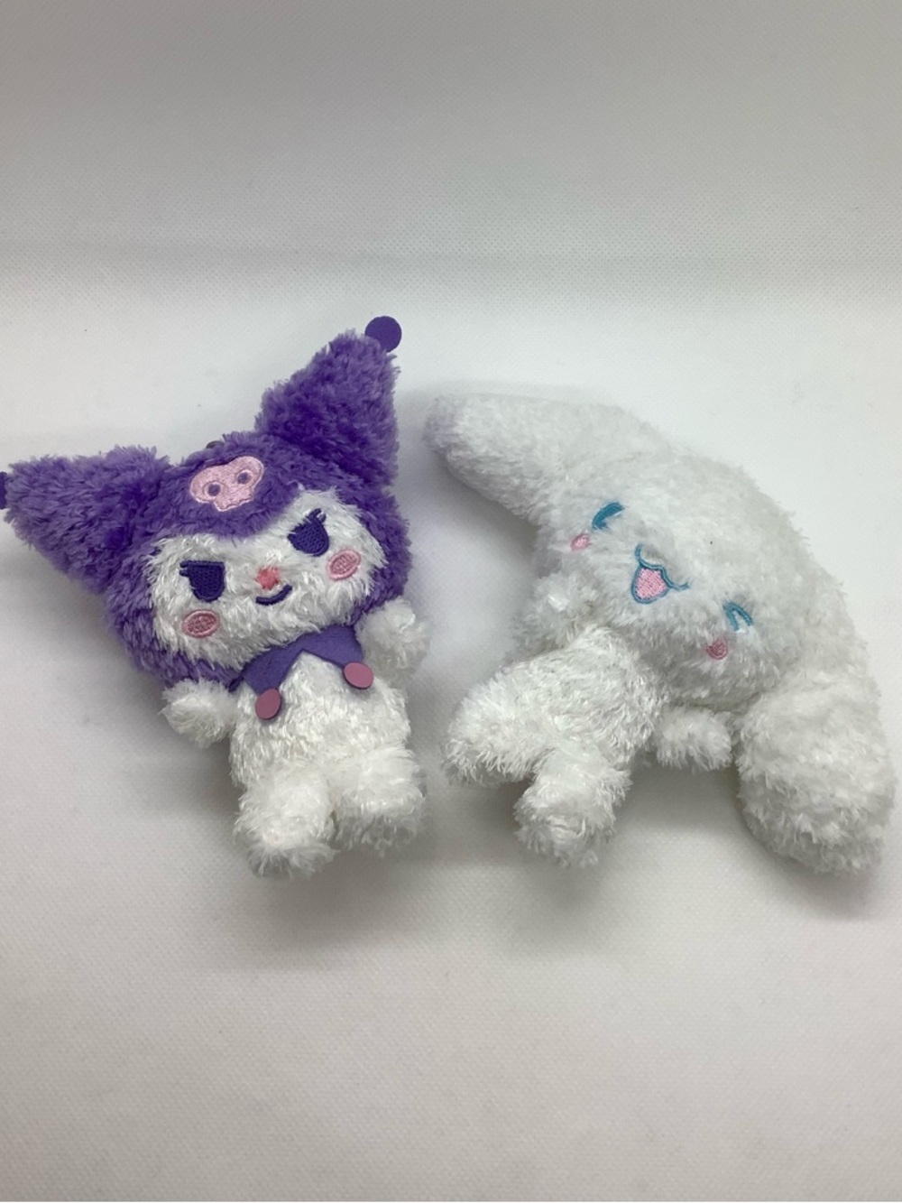 Sanrio 2 Hello Kitty Friends Plush Purple Kuromi and Cinnamoroll Stuffed Toys